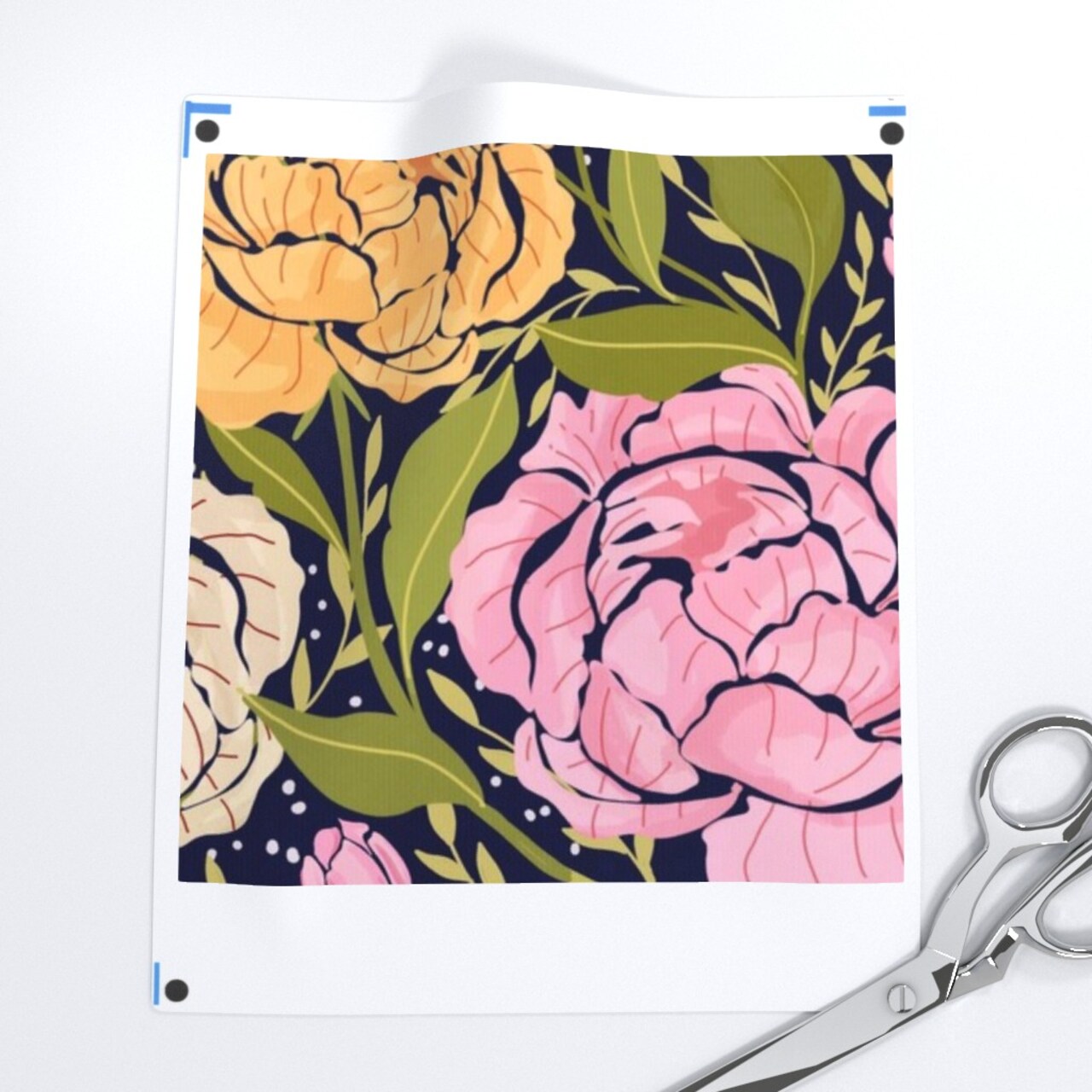 Peony Flowers Floral Spring Garden Botanical Peonies Pink Yellow Green Cottagecore Custom Pre-pasted Wallpaper by Spoonflower Pre-Pasted Wallpaper 2FT Wide